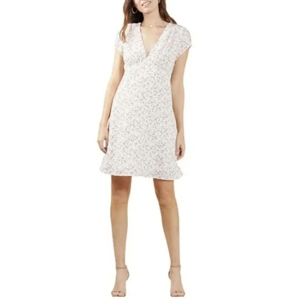 Outerknown XS Juniper Floral V-Neck Mini Dress New with Tags Sustainable